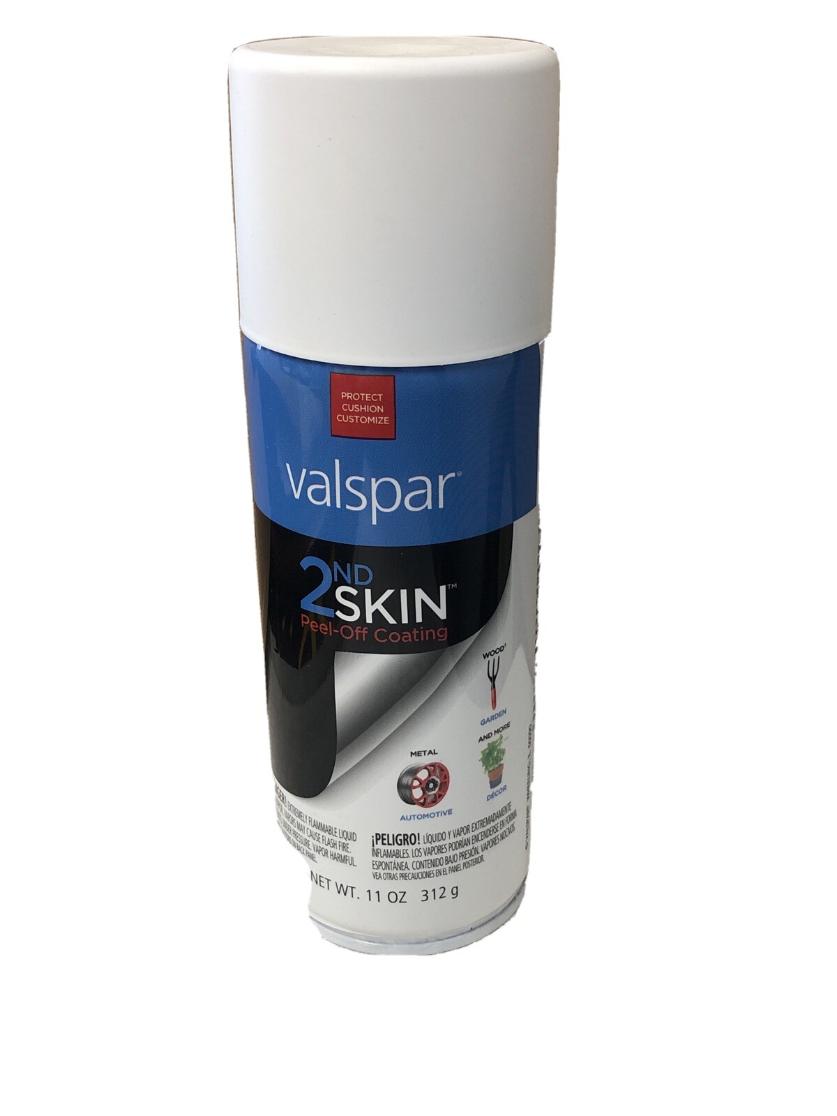 1 Valspar 17201 2nd Skin Clear Peel-Off Rubber Coating WHITE – 11 oz.