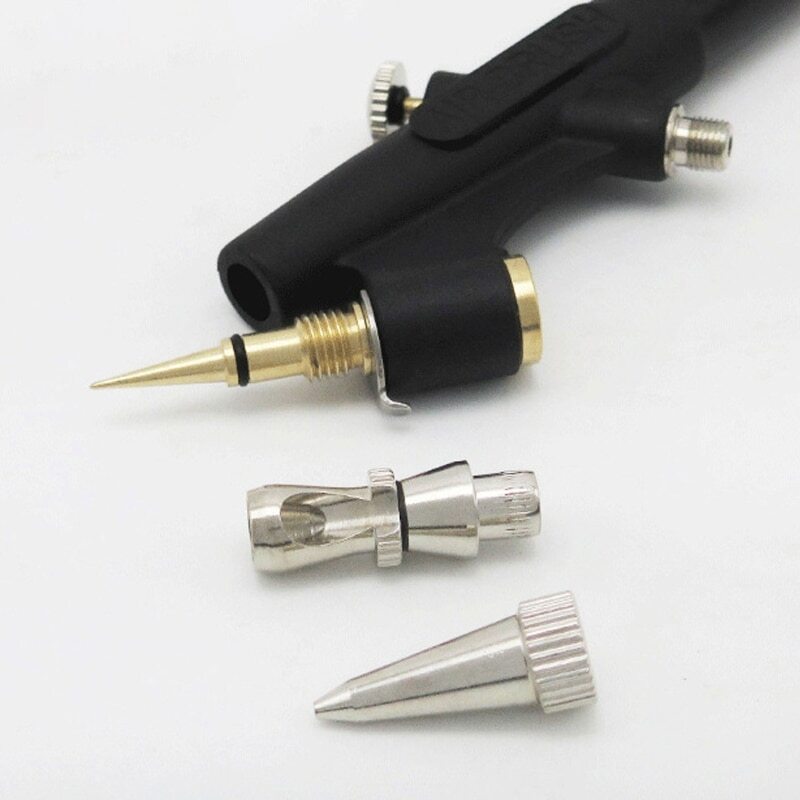 Airbrush Kit Mini Single Action Air Brush Set Siphon Feed 0.8Mm Paint Gun Tool
