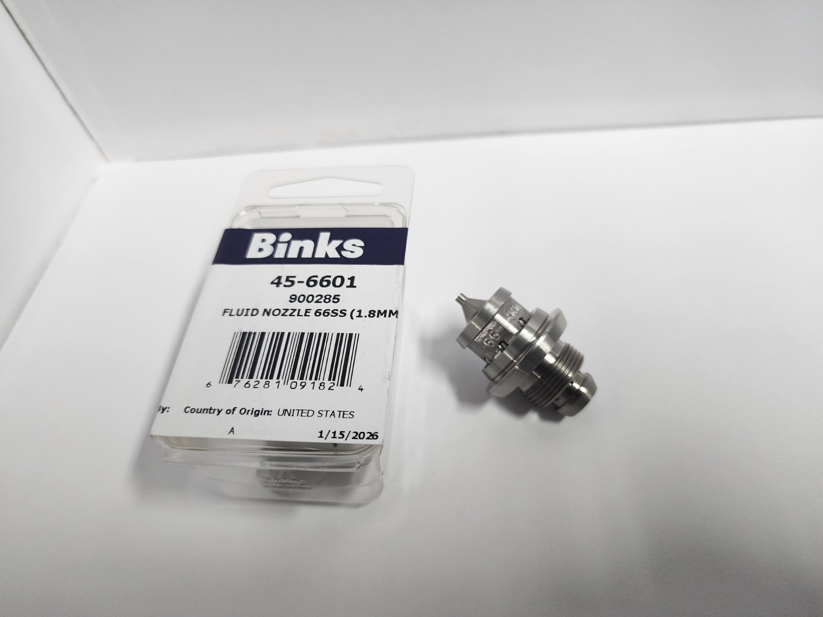 Binks 45-6601 Spray Gun Fluid Nozzle, For 4Yp07, 2100, 2001 gun