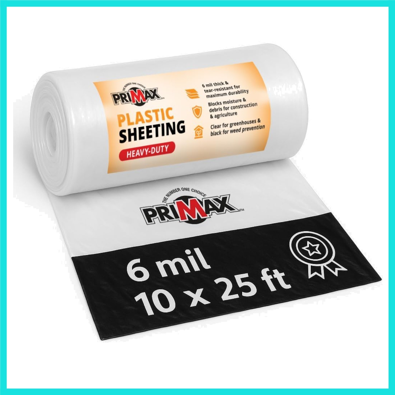 6 mil Plastic Sheeting 10’x25′ – Waterproof, UV Resistant, Heavy Duty Thick P…
