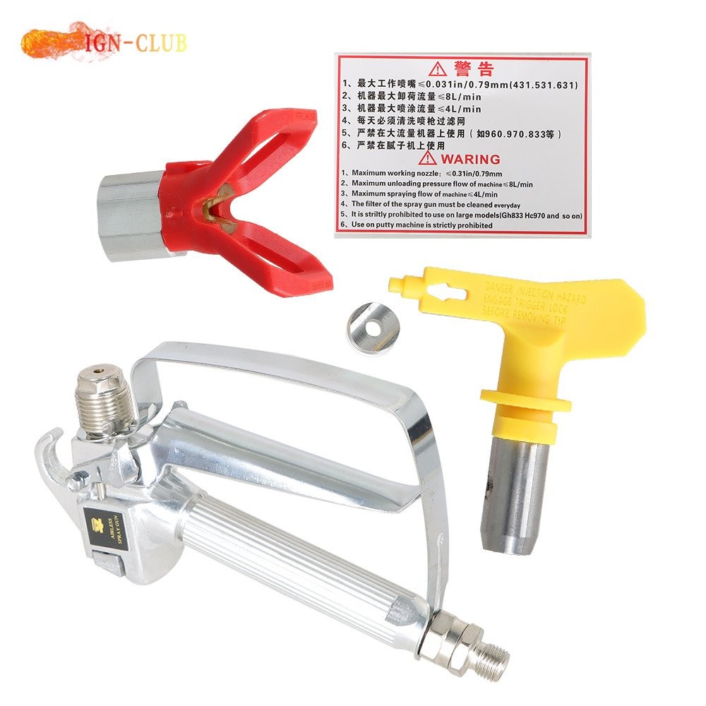 Airless Paint Spray Gun 3600PSI With 517 Tip&Tip Guard Sprayers Fast shipping