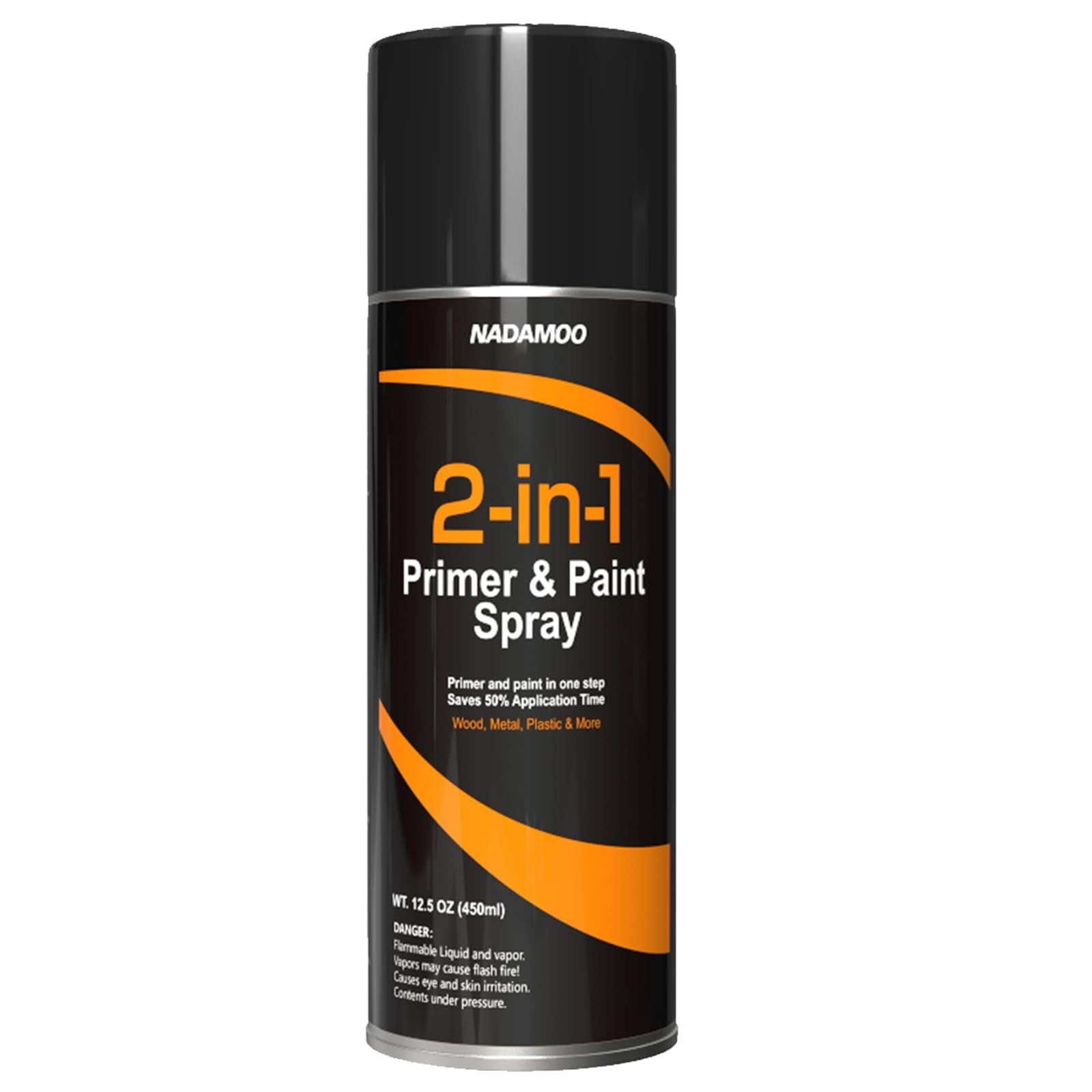 NADAMOO Paint and Primer in One Spray, Matte 12.5 Ounce (Pack of 1), Black