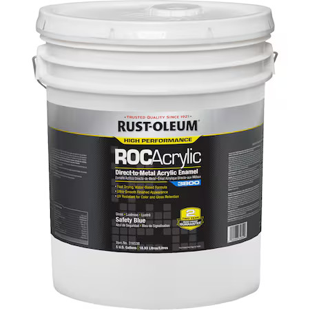 Rust-Oleum 316538 Acrylic Enamel Coating, Safety Blue, 5 Gal