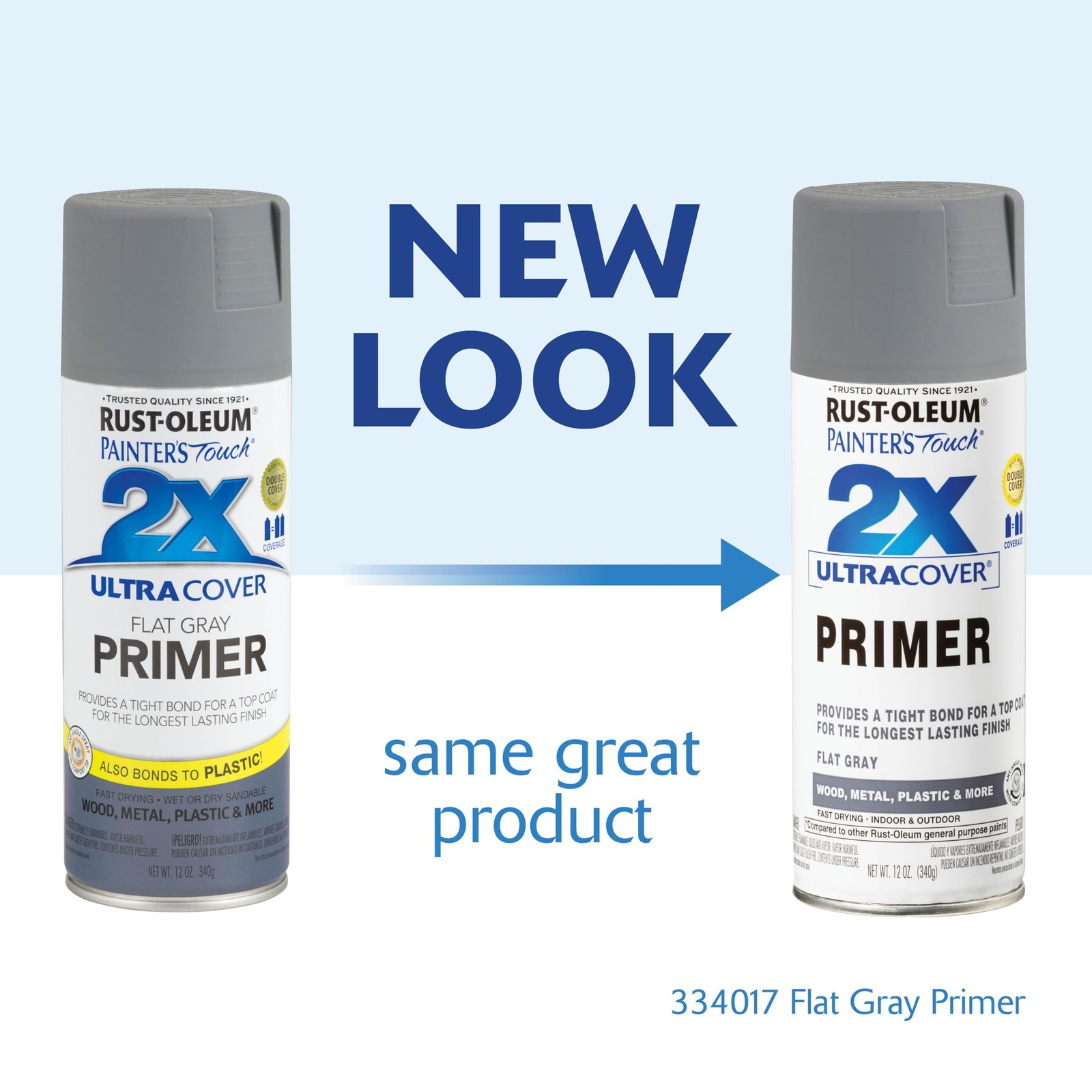 Rust-Oleum 334017 Painter’s Touch 2X Ultra 12 fluid ounce (Pack of 1), Gray