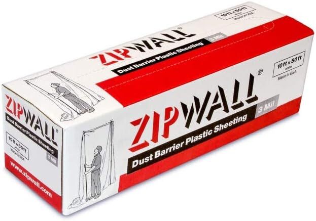 Lamina De Plastico Blanca De 10Ft X 50Ft 3 Mil Para Barrera De Polvo