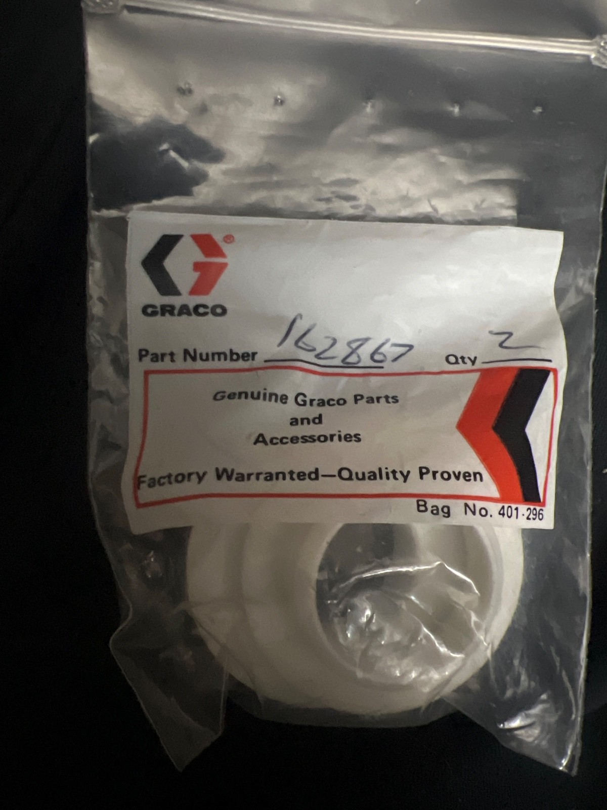 2pc New Graco 162-867 Teflon Flange Packing for Graco Spray Gun