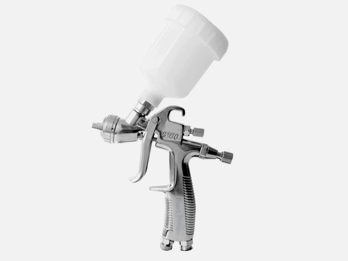 R100 LVLP MINI Paint Spray Gun 1.0mm Nozzle with a Cup capacity of 120ml