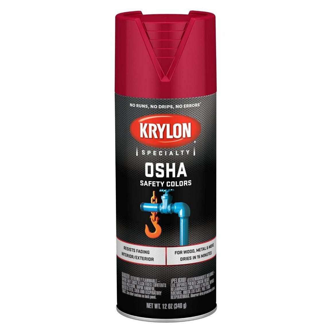 Krylon 2116 6-Pack Osha Safety Colors – Safety Red – 12 oz