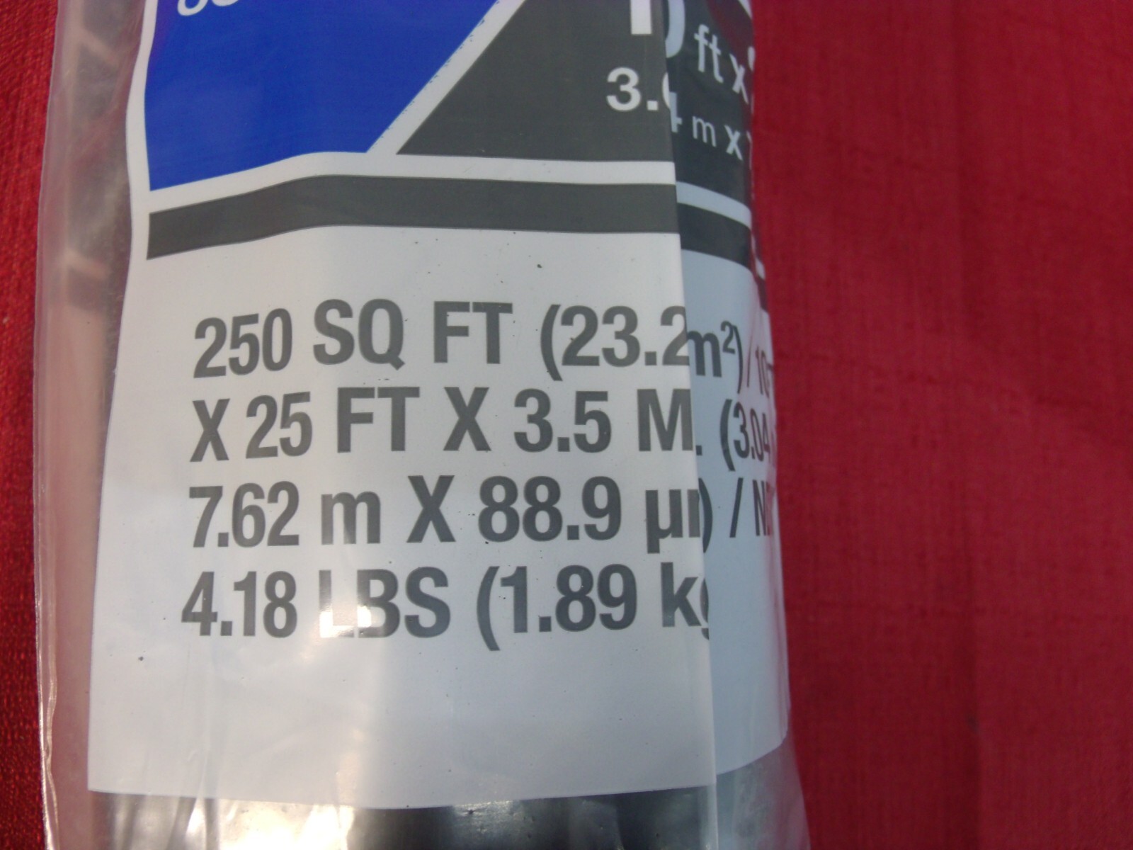 2-PACK HDX 10 Ft. X 25 Ft. Black 3.5 Mil Plastic Sheeting Black NEW.