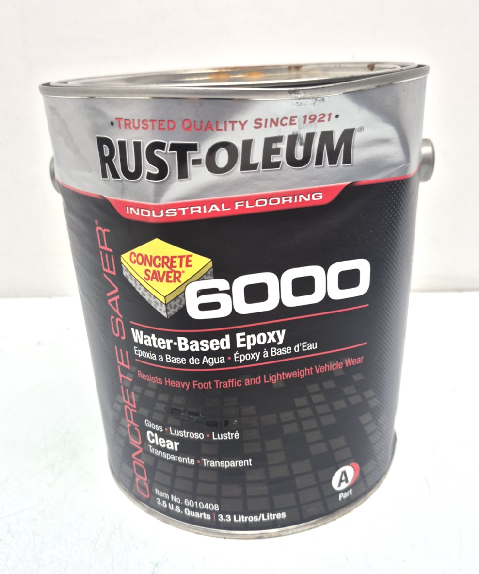 Rust-Oleum 6010408 Floor Coating High Gloss Finish, Clear Water Base 3.5 Qts