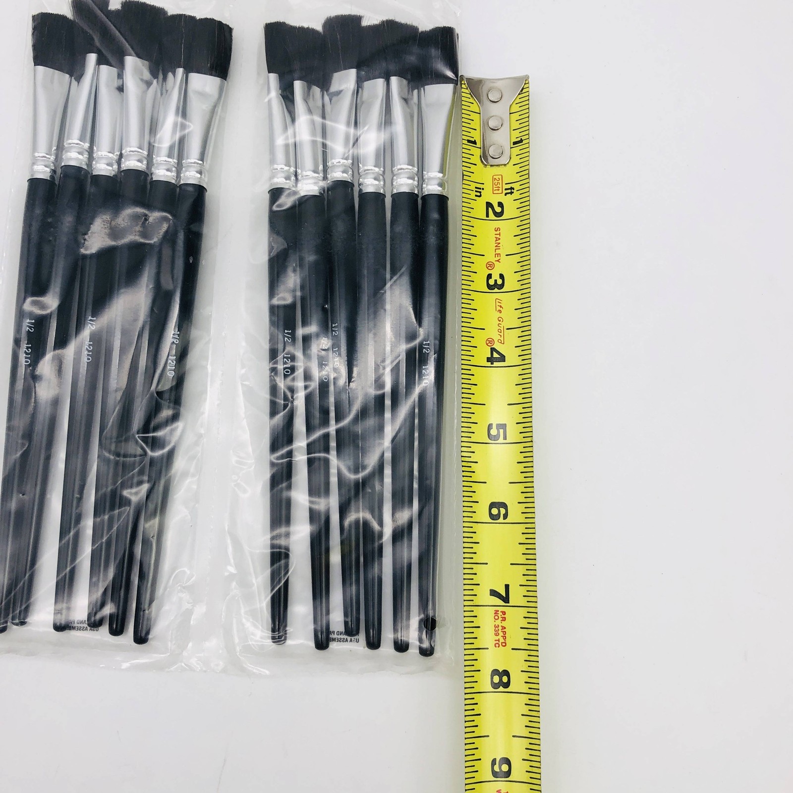 12x IBC F610542 Paint Brush for Stencils #8 12.15mm x 22mm x 150mm Industrial