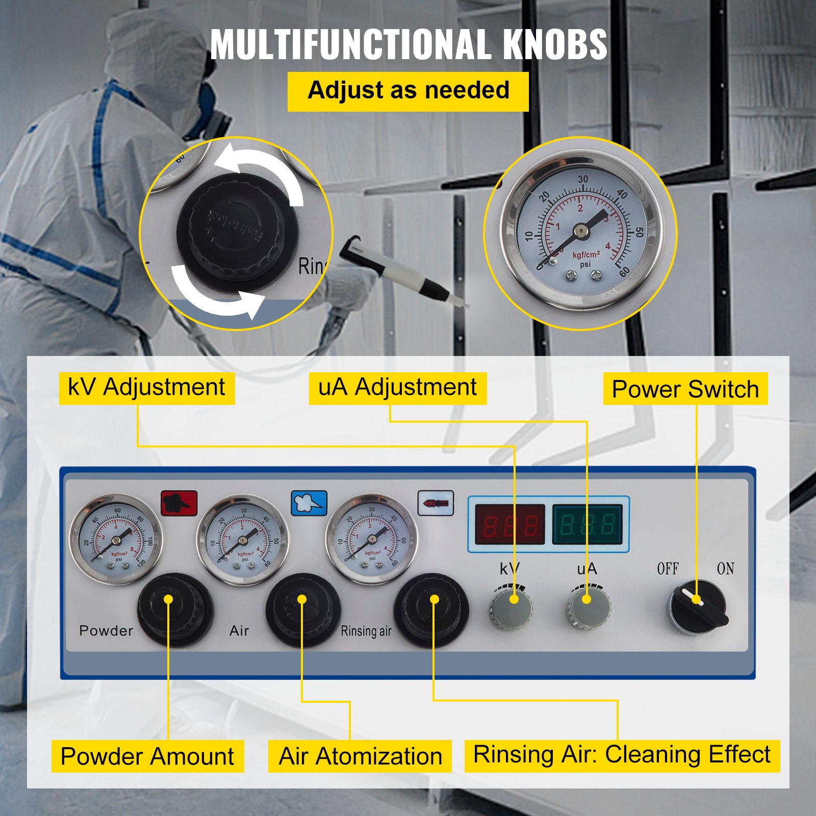 Spray Powder Coating System Machine Spraying Gun Paint System Powder Coating