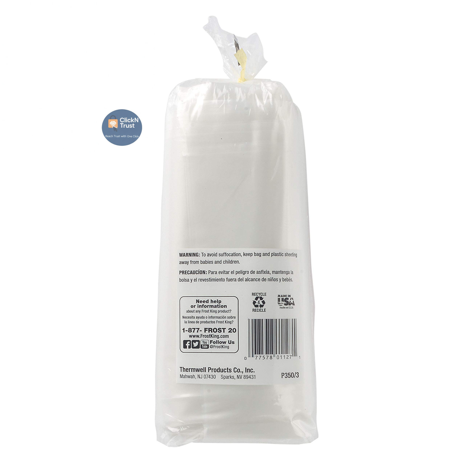 Frost King P350/3 Polyethylene Sheeting, 3′ x 50 ‘ x 3 mil, x 50’, Clear