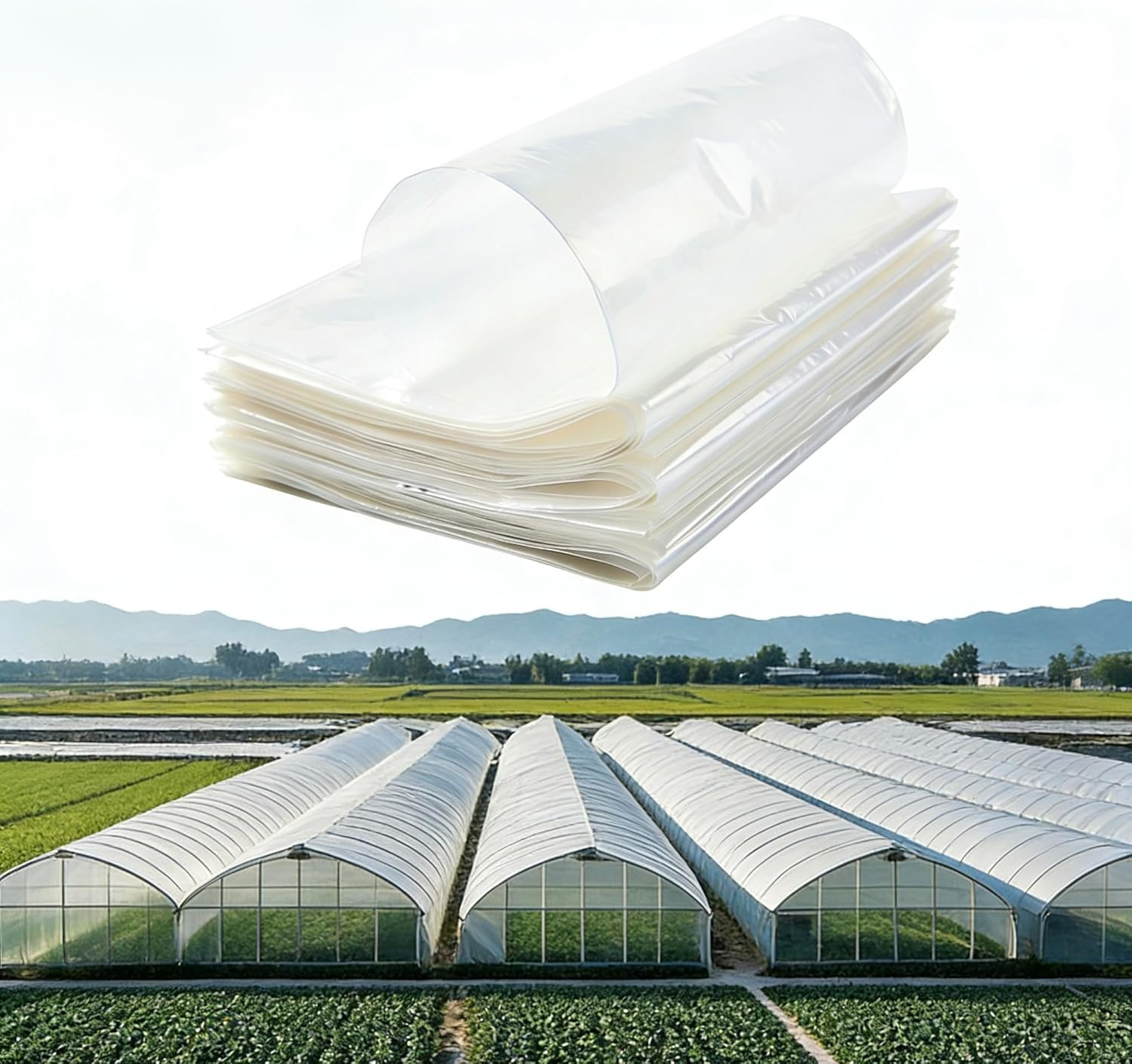 Greenhouse Plastic Sheeting 12 X 25Ft – 6 Mil Clear Polyethylene Film, UV Resist