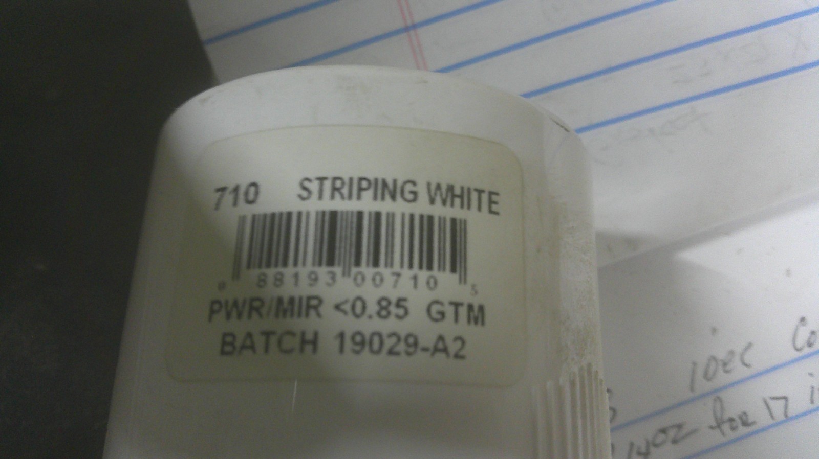 -Lot of 12- Aervoe 710 Striping Paint White Solvent-Based 4″