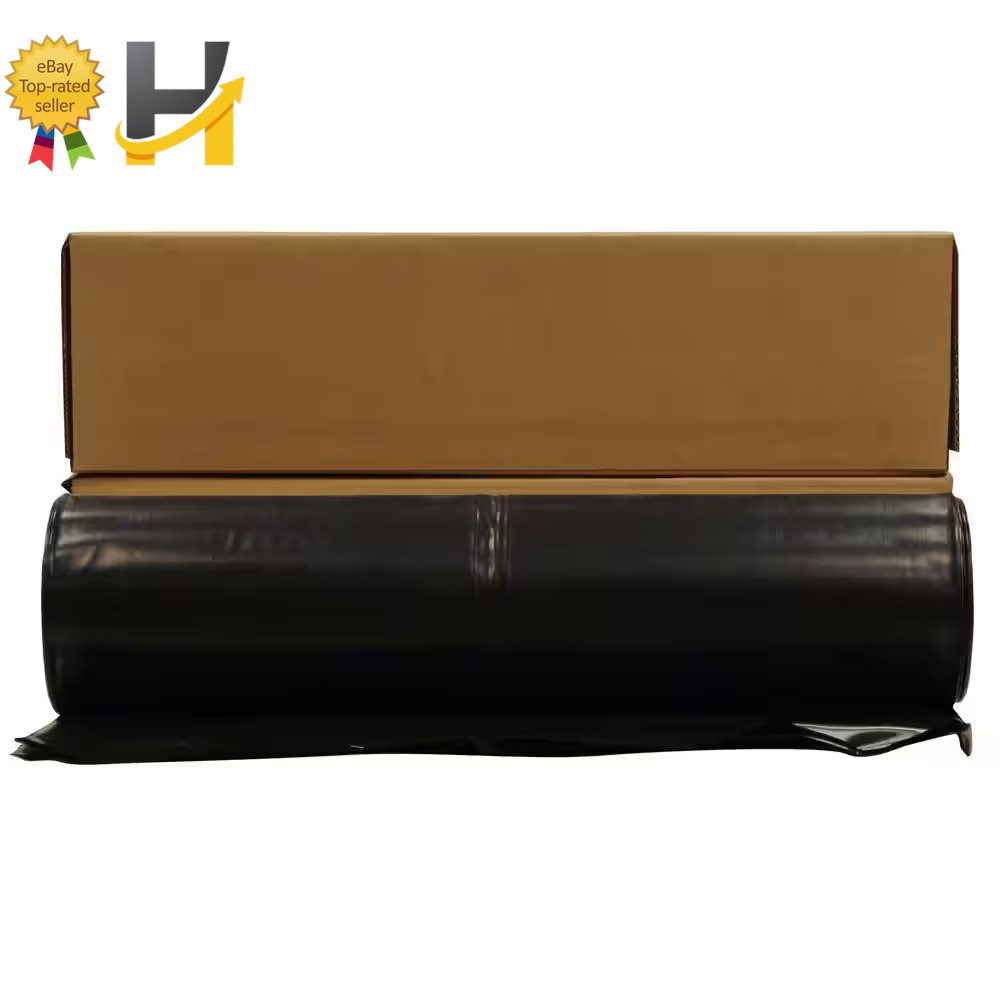 20 Ft. X 100 Ft. Black 4 Mil Plastic Sheeting FREE SHIPPING USA