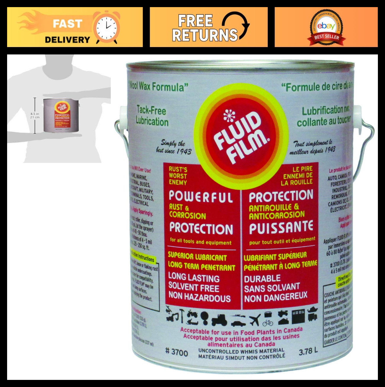 1 Gallon Rust Inhibitor – Anti Corrosion Coating for Trucks, Cars, Mowers & More