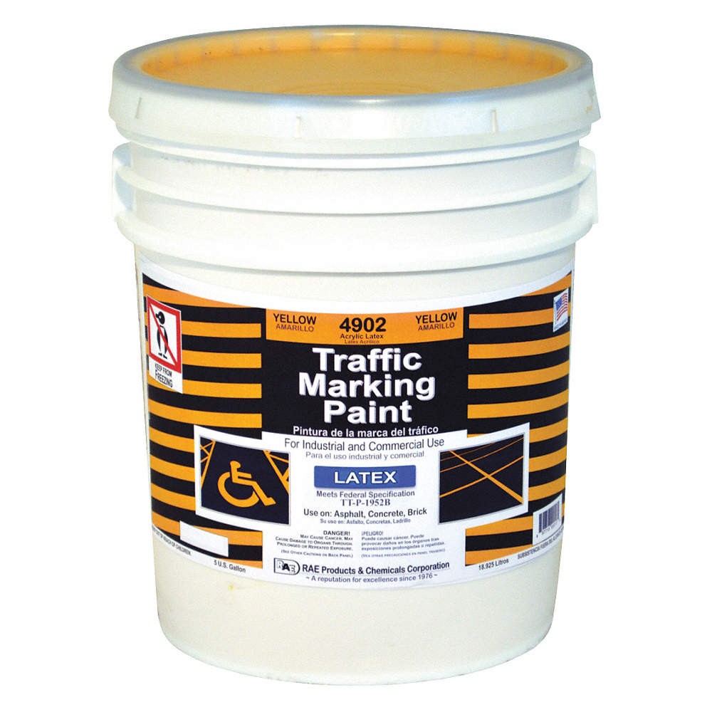 RAE 4902-05 Traffic Zone Marking Paint,5 gal,Yellow 3EHH7