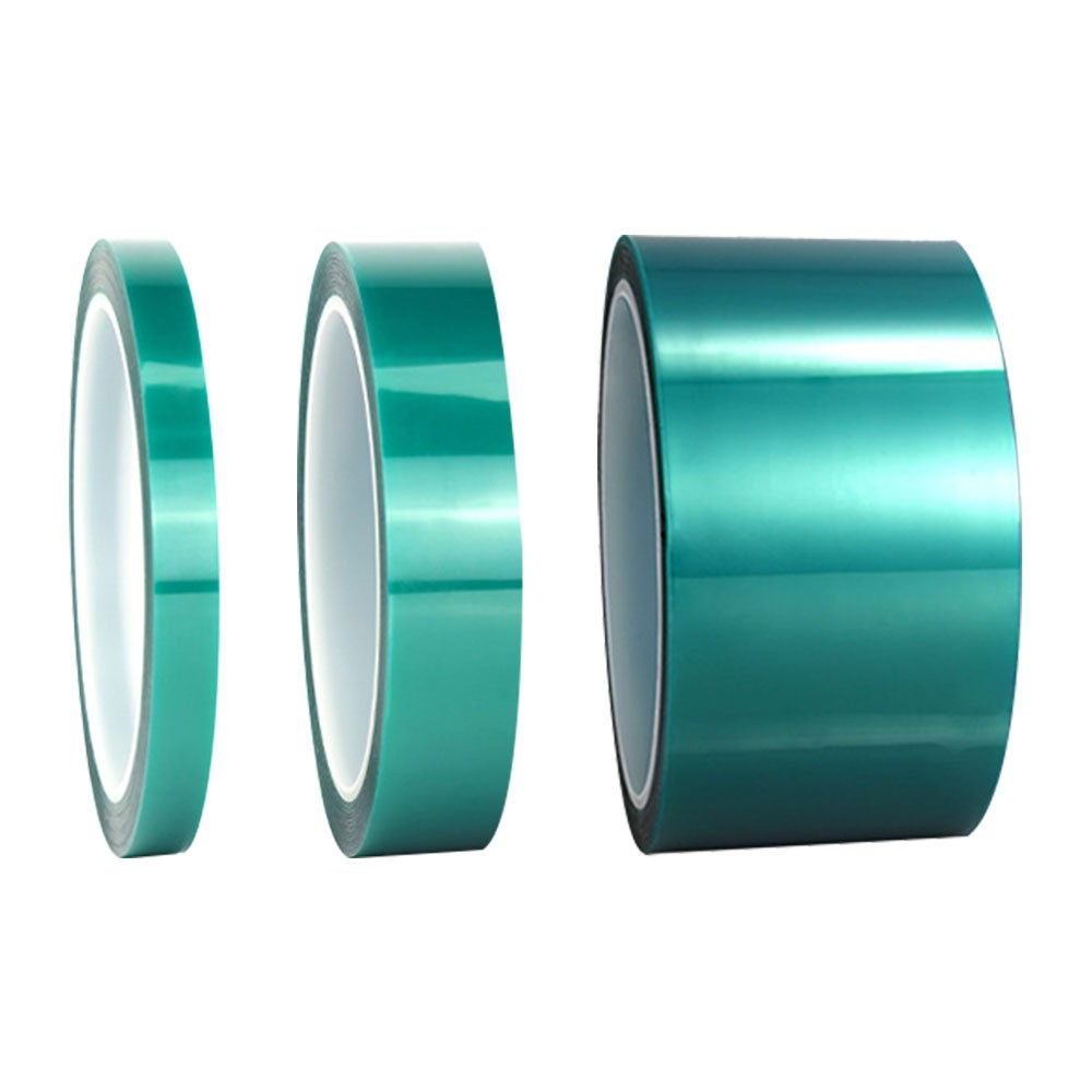 Green Polyester Tape, High Temp Masking Tape, Powder Coating, Adhesive JQ