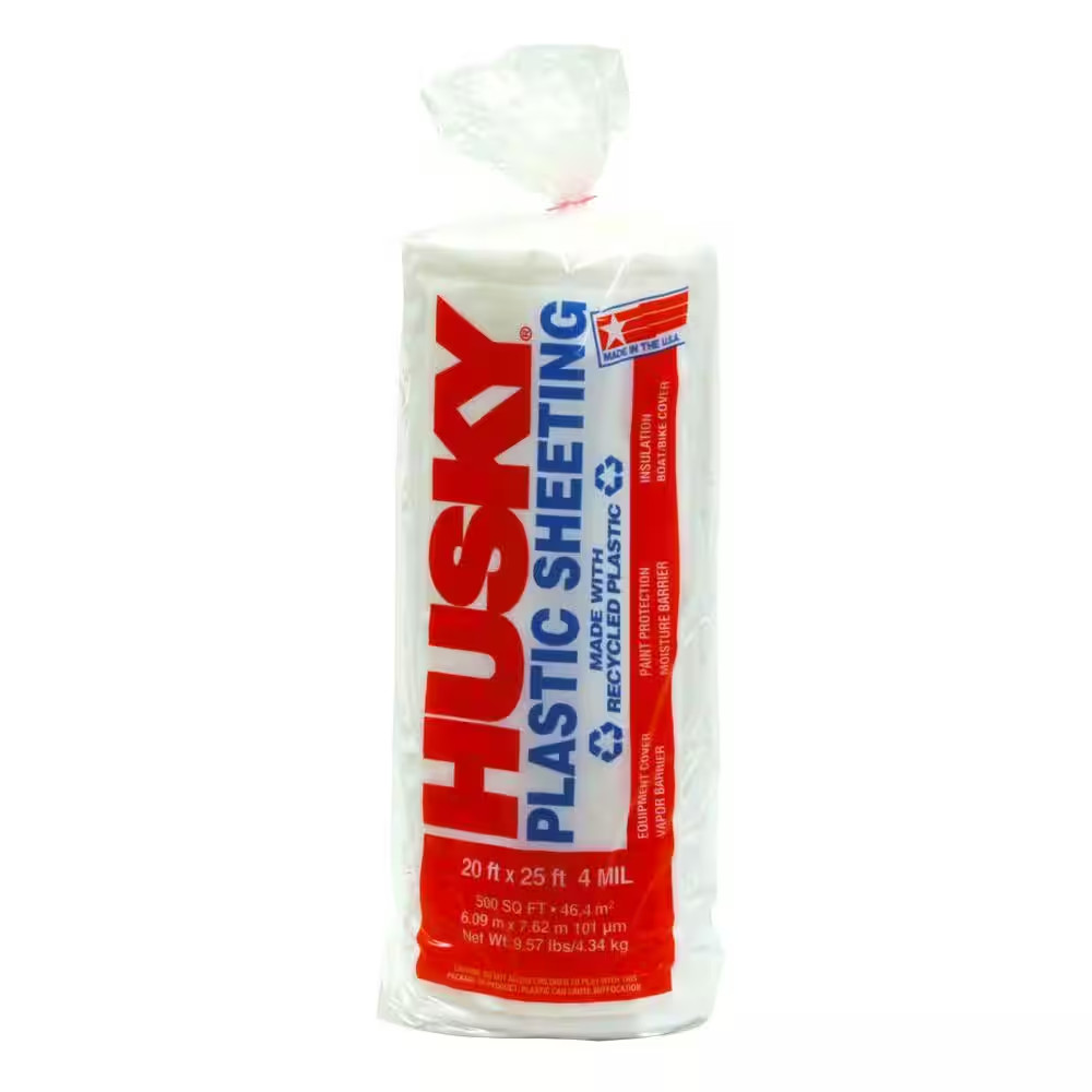 20 Ft. X 25 Ft. Clear 4 Mil Plastic Sheeting