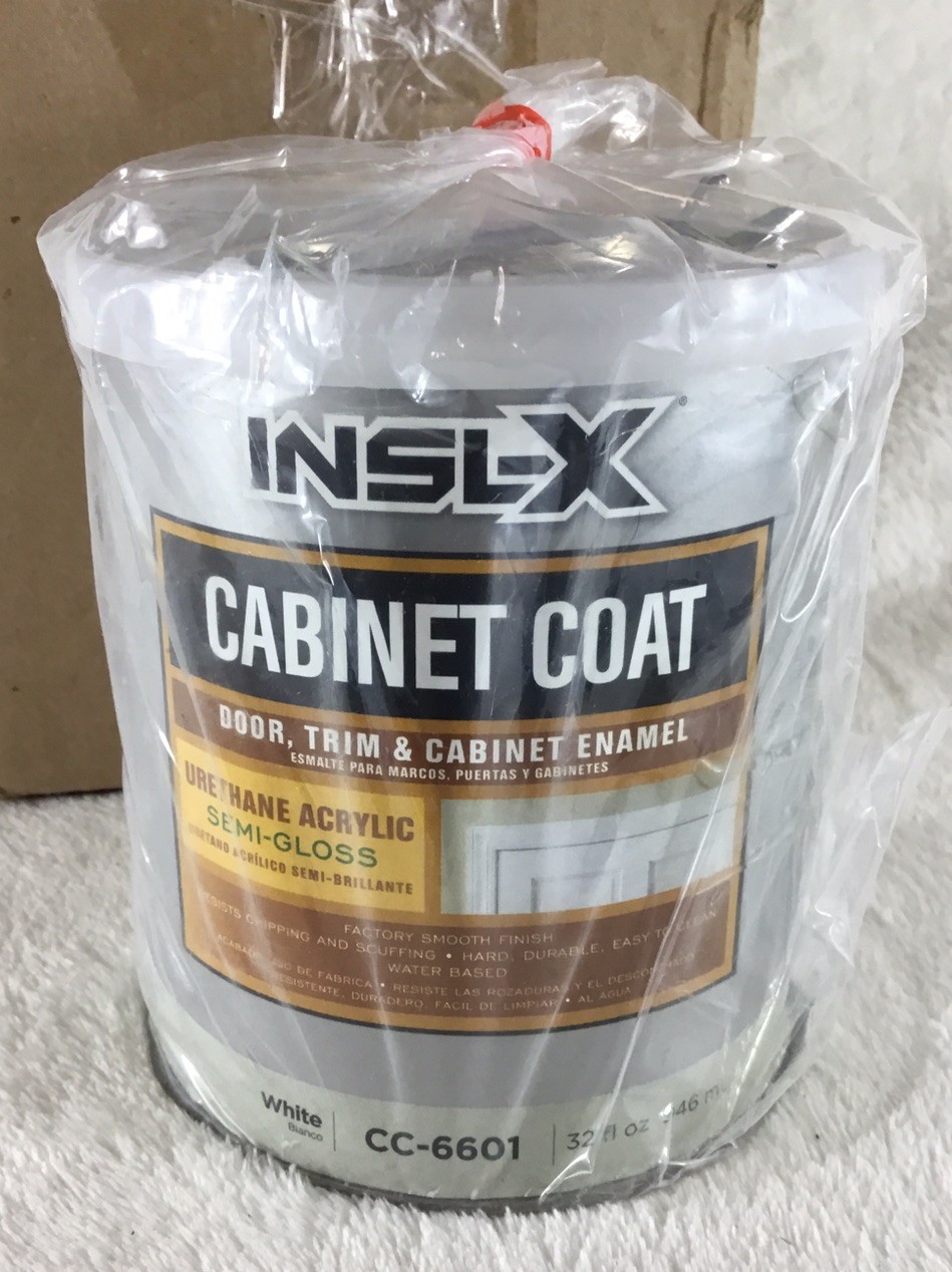 INSL-X 1 Qt (32oz) Semi-Gloss Base Door Trim Cabinet Coat Enamel CC-6601 White