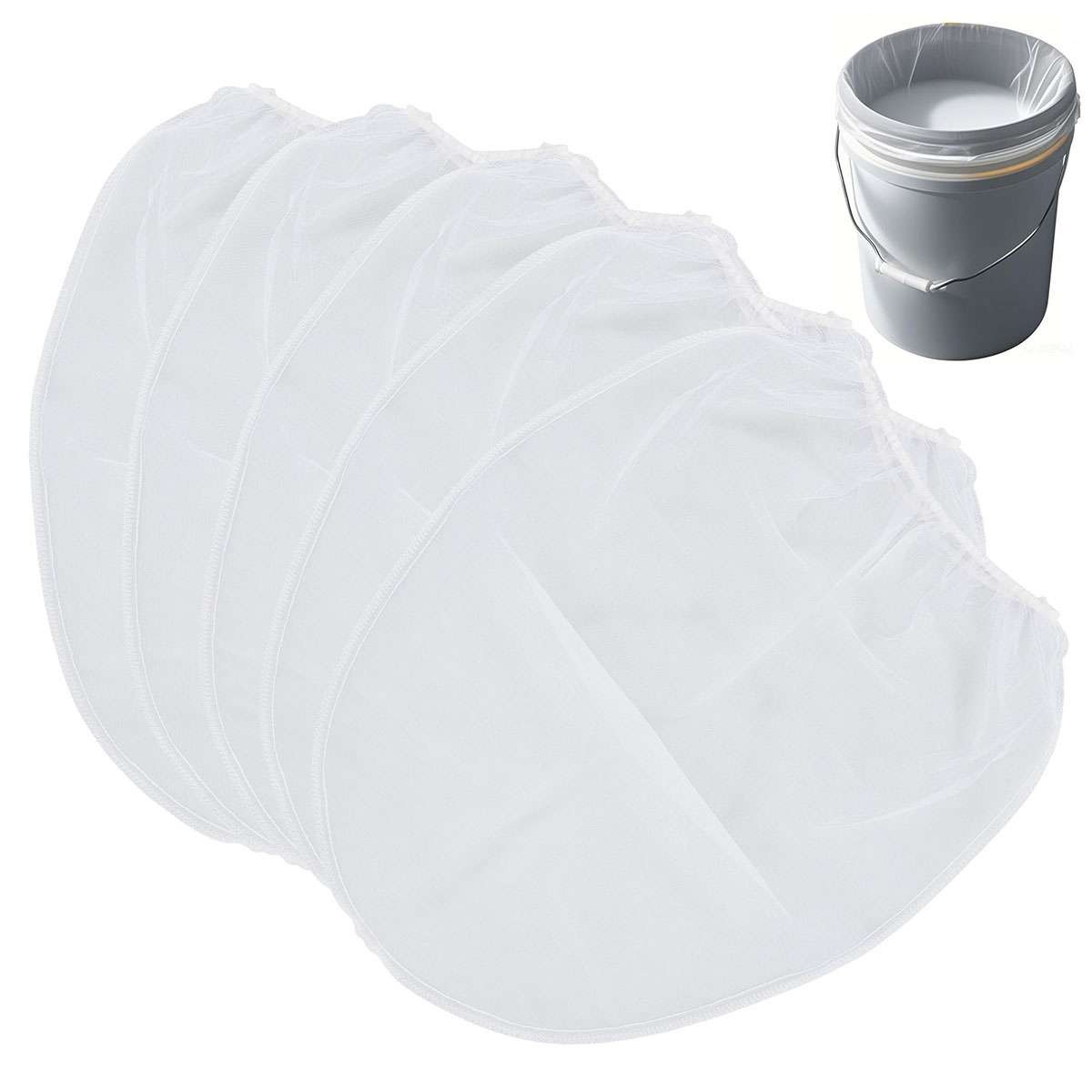 Paint Strainer Bag 5 Gallon Paint Filter 5Pcs – Fine Mesh Bag for 5 Gal Bucket