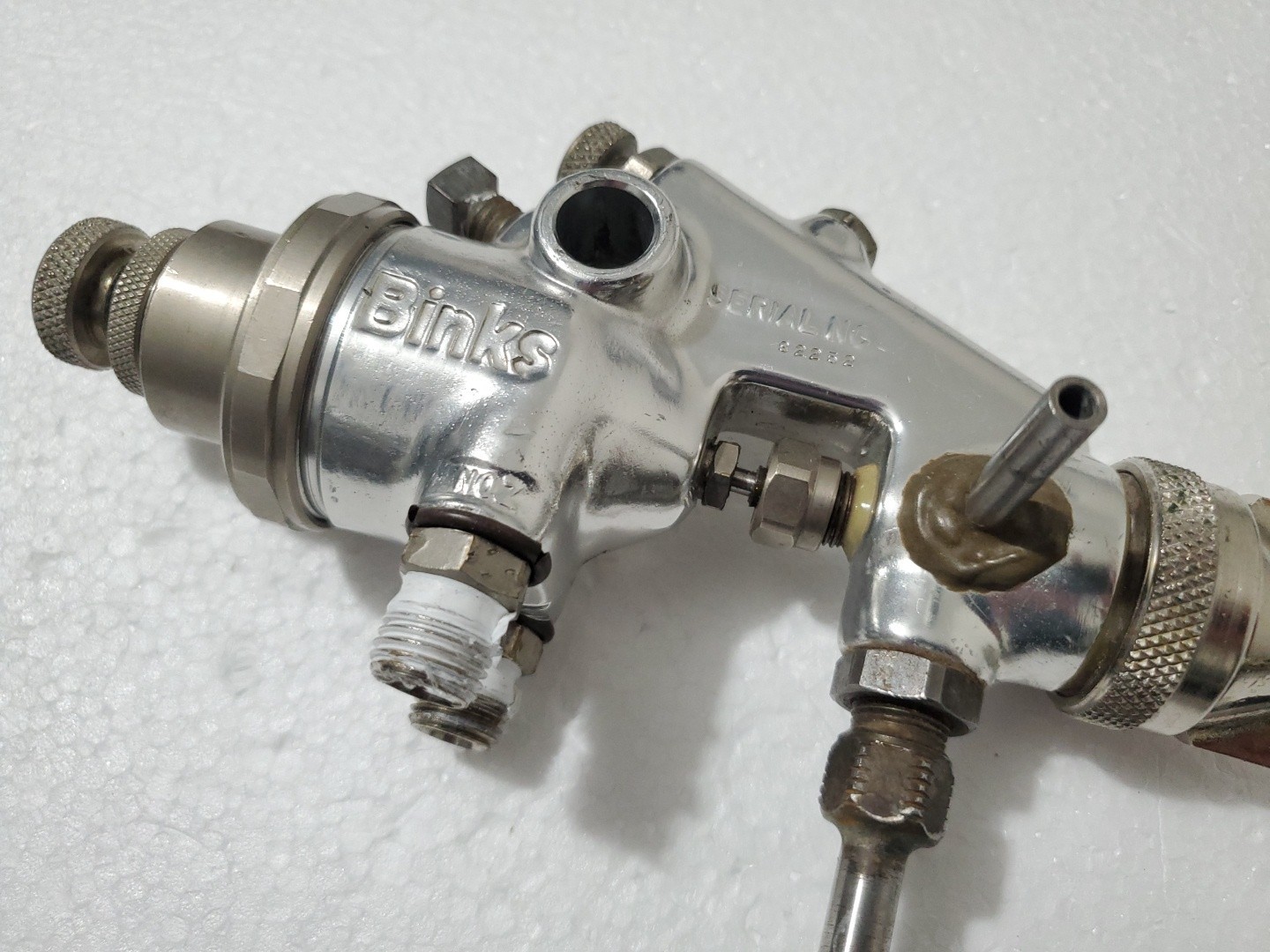BINKS MODEL 61 PAINT GUN SPRAYER NOZZLE PART – AS IS *READ*