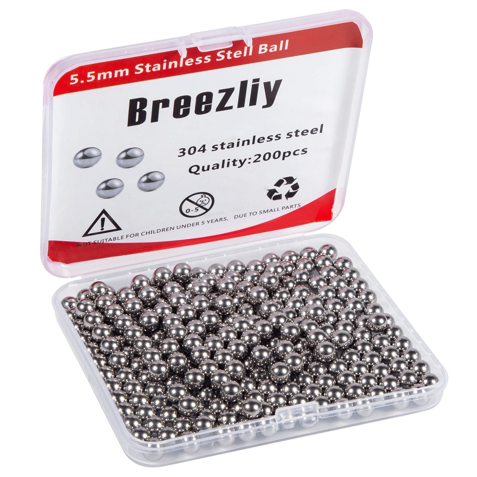 Breezliy 200 pcs Paint Mixing Balls Stainless Steel Agitator 0.22 in