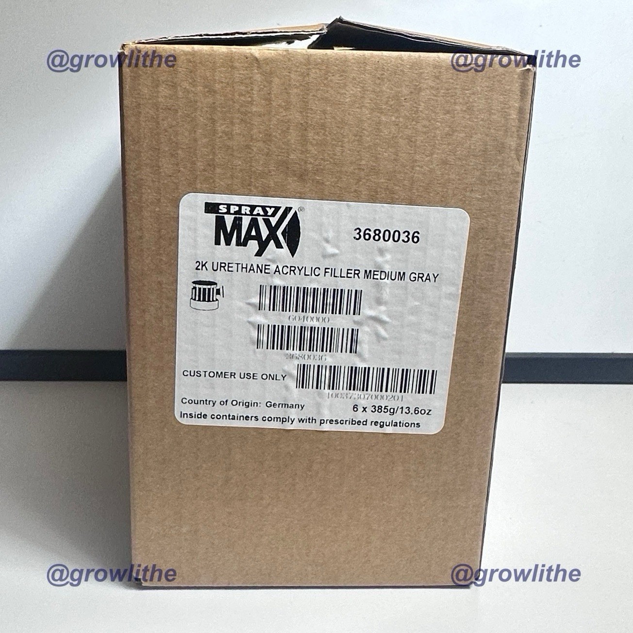 2K Spray Max Urethane Acrylic Filler Primer Paint Gray 3680036 6 Pack New NIB