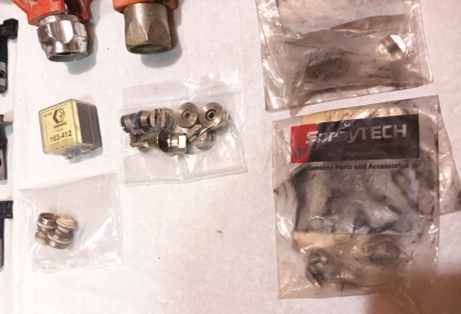 Paint Spray Gun, Tips & Various Parts New And Used – Untested – READ!