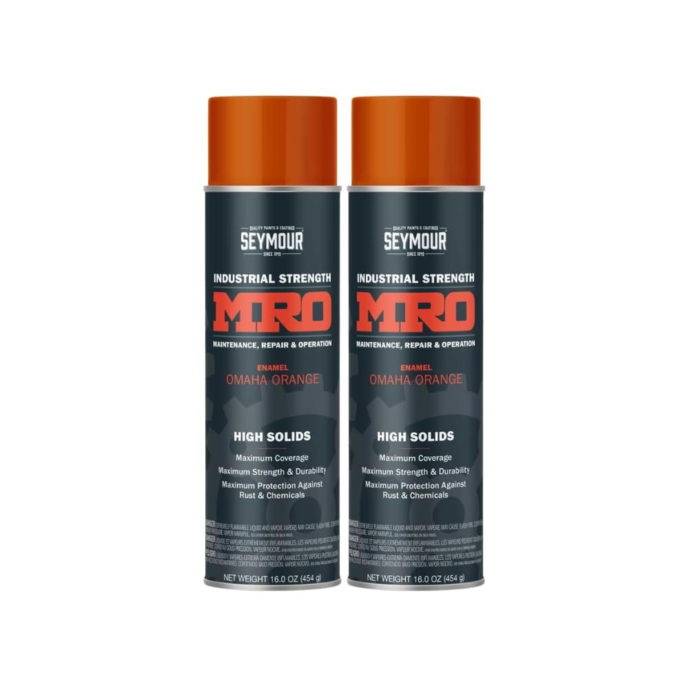SEYMOUR 620-1450 Industrial MRO High 16 Ounce (Pack of 2), Omaha Orange