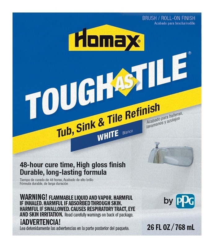 NEW Homax 3158 Tough As Tile Epoxy Enamel Brush On Paint, White new