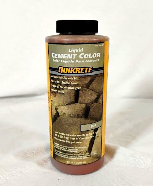 Quikrete 10 oz. Liquid Cement Color Buff No1317-02 Concrete Mortar Sandmix New