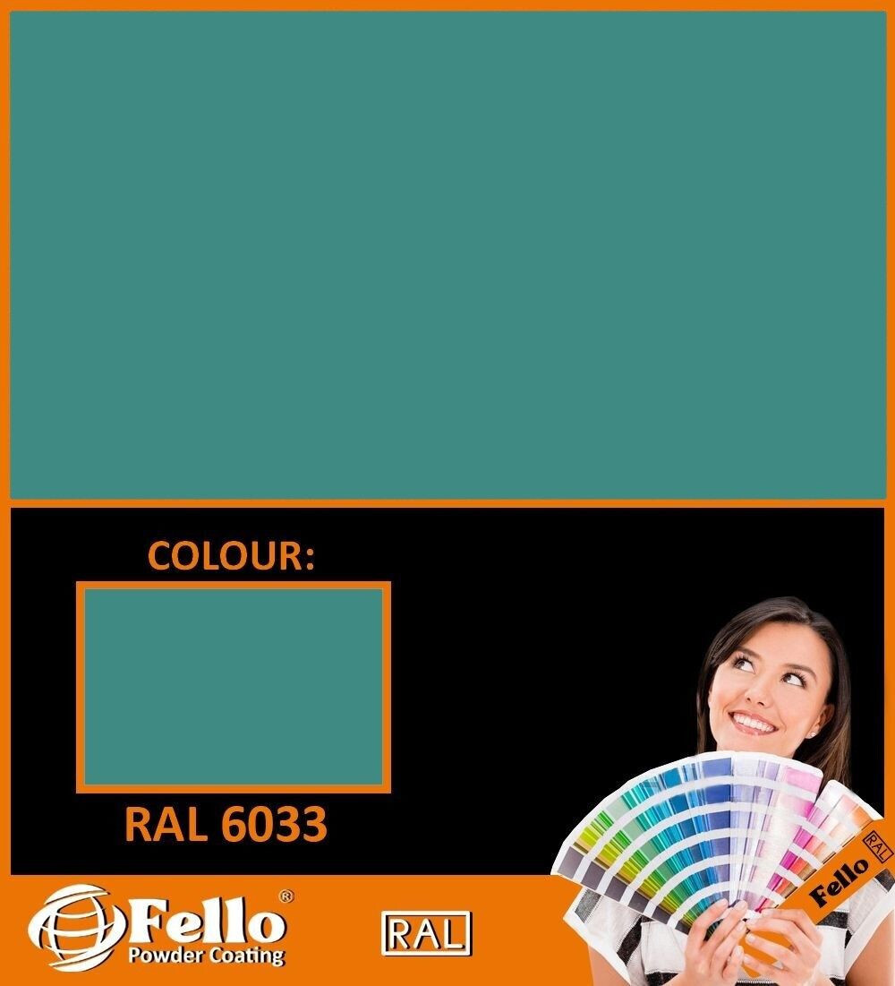 FELLO Powder Coating Powder Paint RAL 6033 mint turquoise gloss 5KG POLYSTER