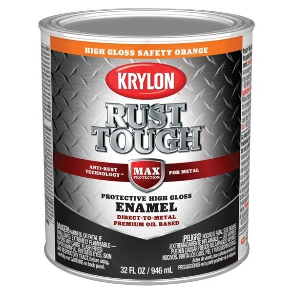 4-Krylon Rust Tough Gloss AntiRust Safety Color Rust Control Enamel Safety Orang