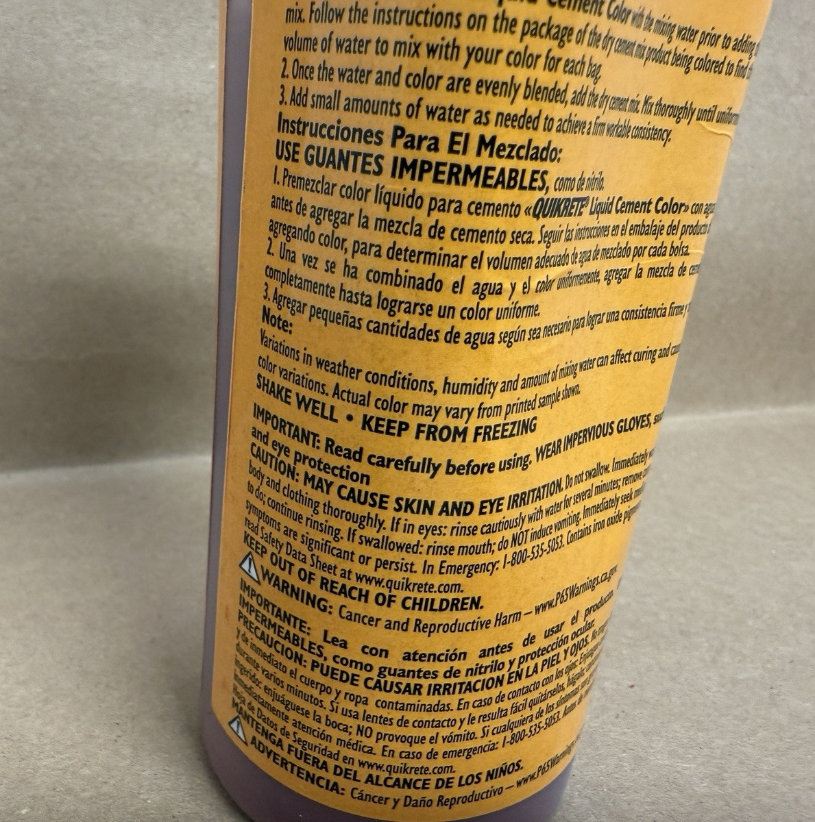 Quikrete 1317-03 Liquid Cement Color, Red, NET 10 FL. OZ.(296 mL) New Sealed