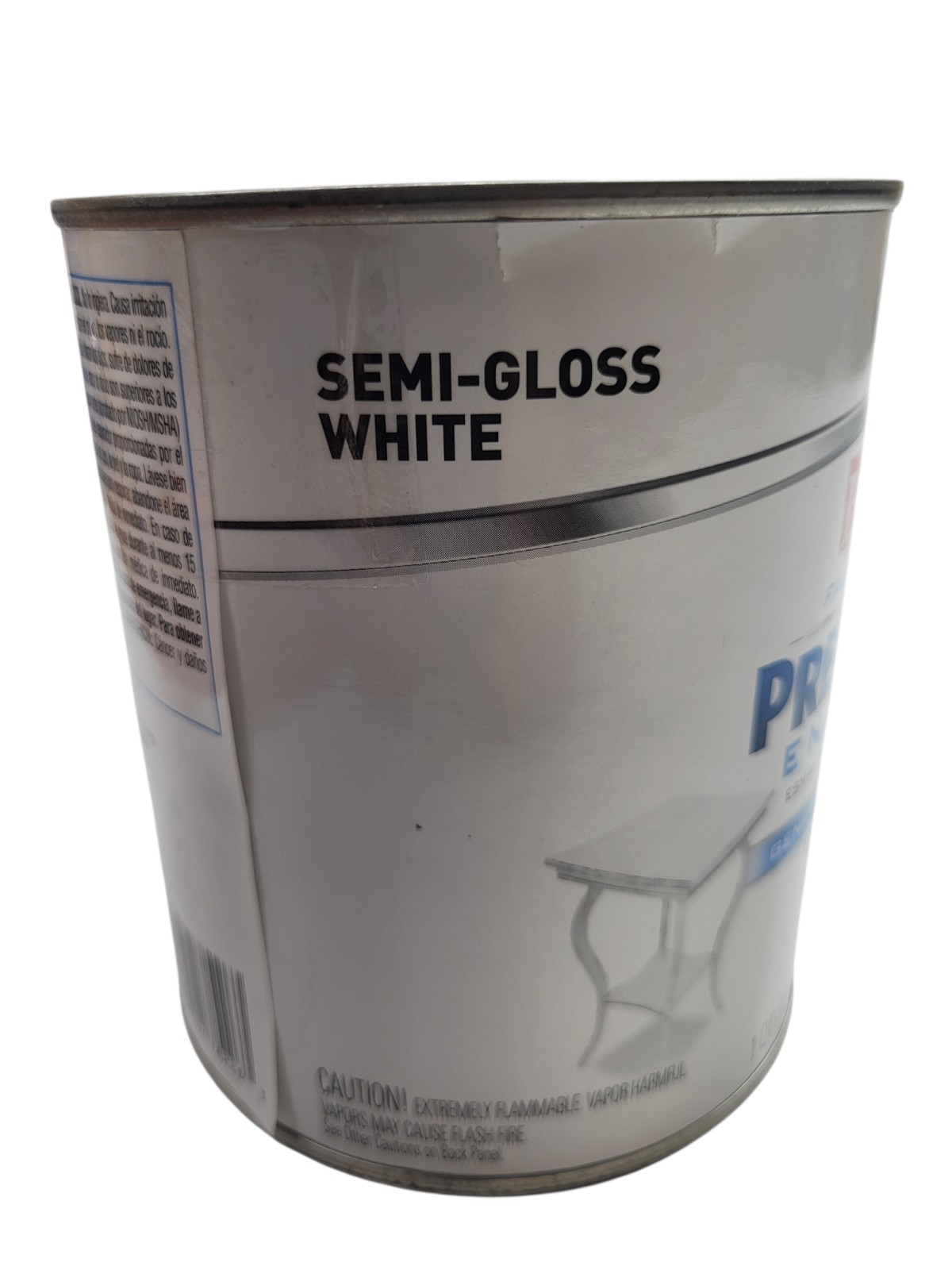 Paint Acrylic Latex Semi-Gloss Premium Enamel, White, 1 Qt. SIM Do it Fast Dry
