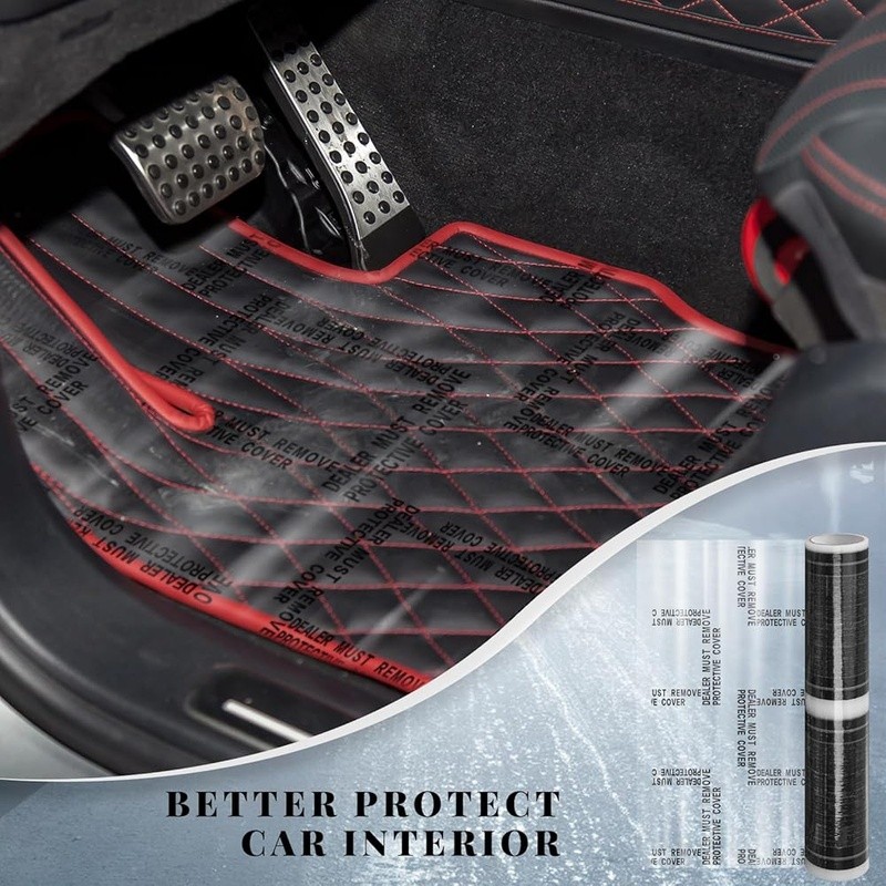 Auto Adhesive Plastic Floor Mat Protective Film Roll 24×200 Durable Easy Install