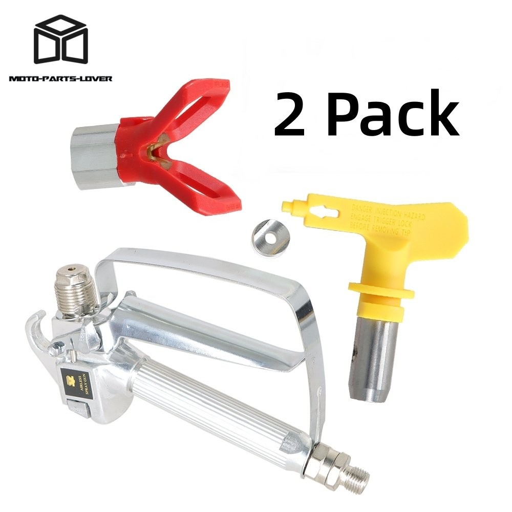 2 Pack Airless Paint Spray Gun 3600PSI W/517 Tip & Tip Guard For Sprayers