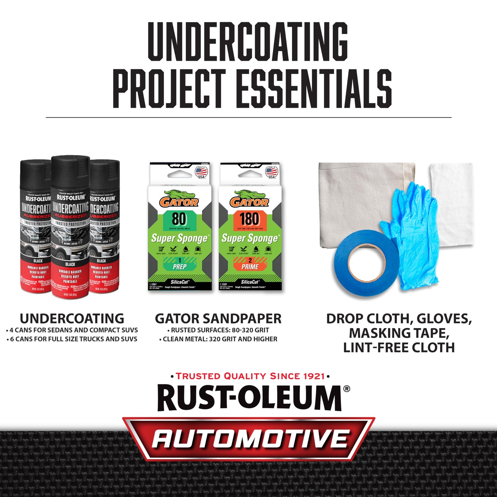 Rust-Oleum 248657 Rubberized Undercoating Spray, 15 Ounce (Pack of 1), Black