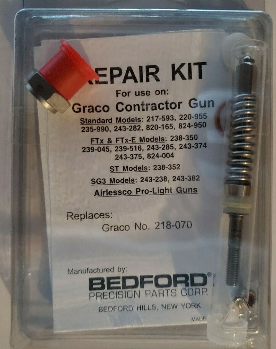 Bedford 20-1502 Repair Kit Replaces Graco 218-070 Contractor Spray Guns