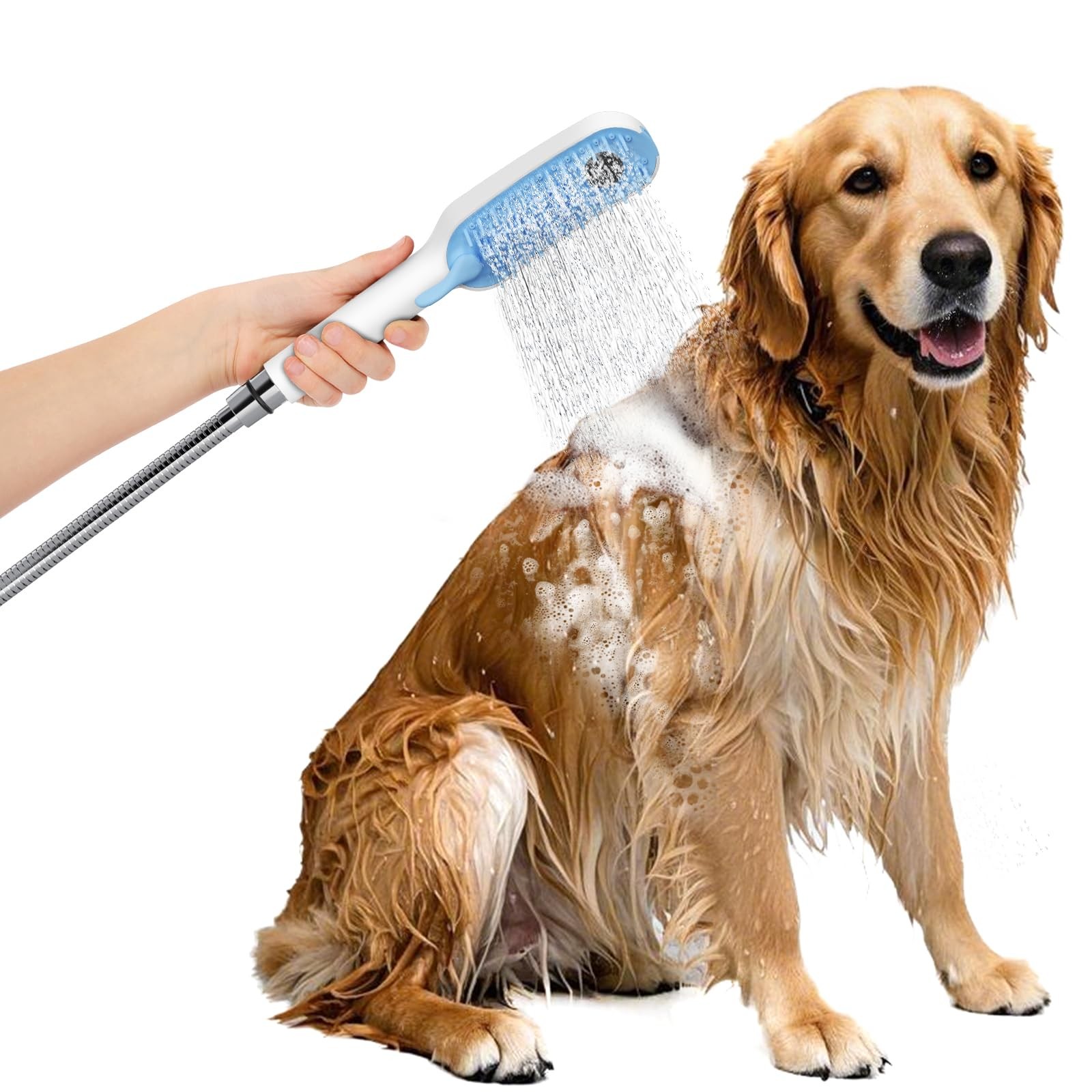 SR SUN RISE Dog Shower Attachment, 4 Adjustable Spray Modes, Pet Shower Sprayer