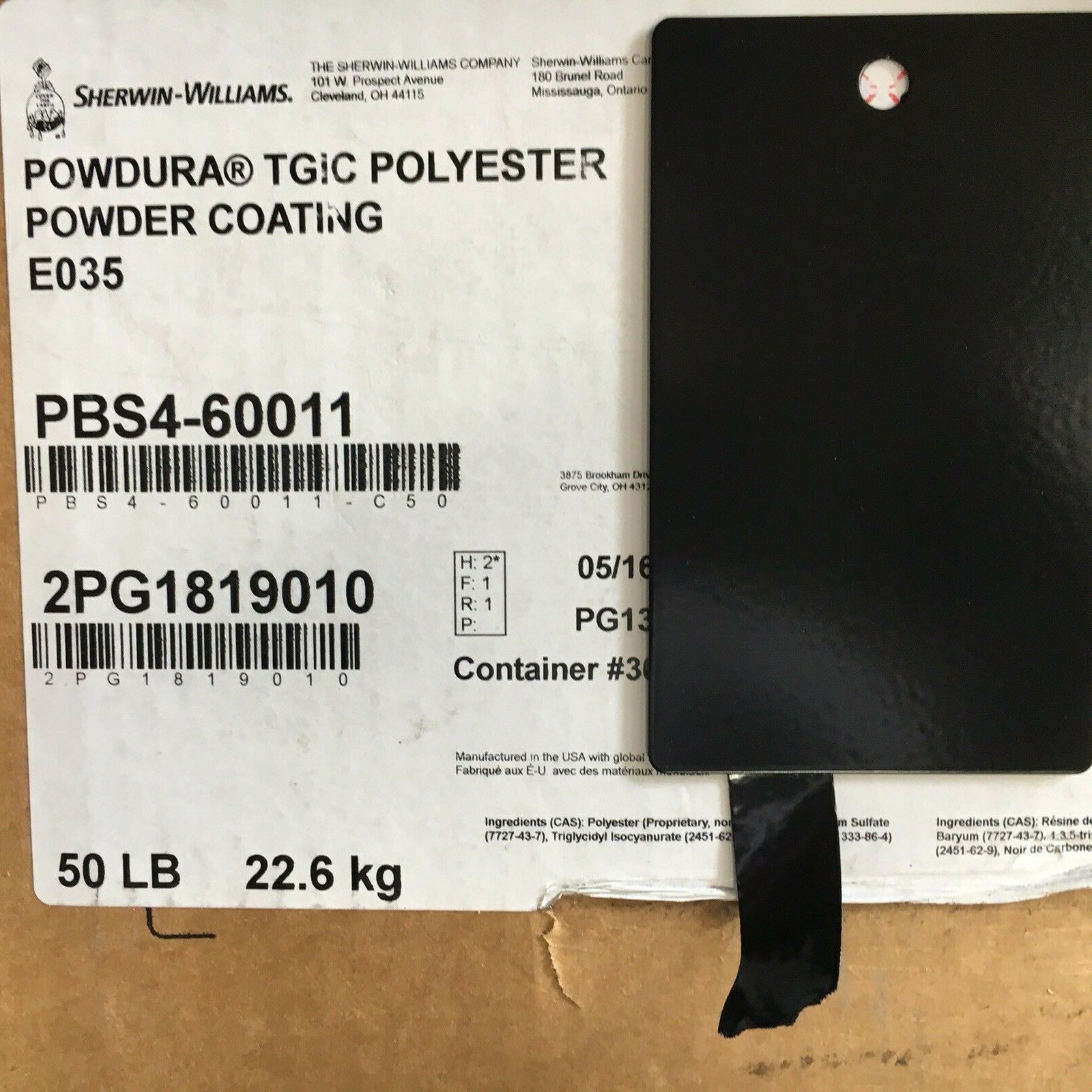 Sherwin Williams Black Powder Coat Paint – Semi Gloss New (1LB) Free Shipping