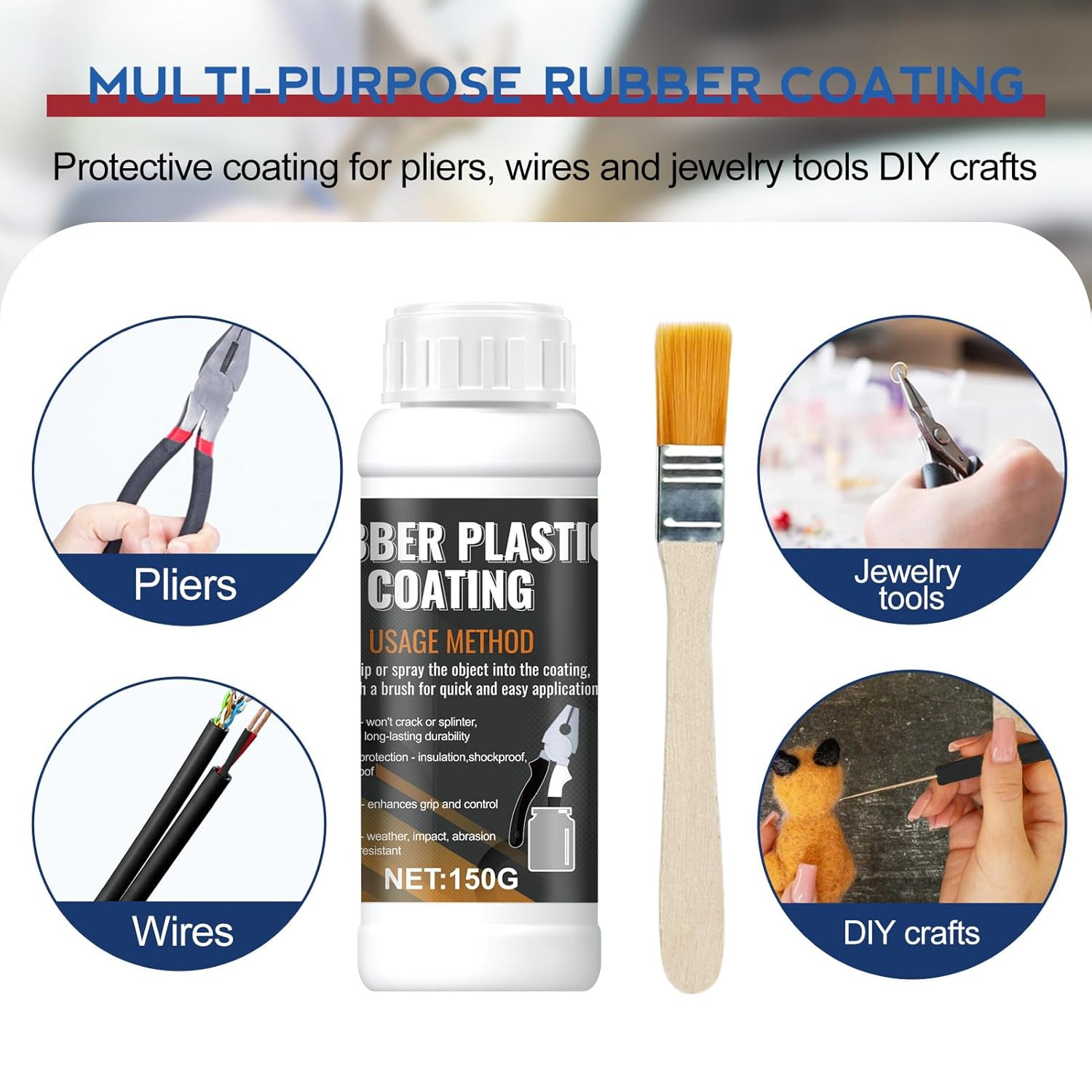 Tool Dip Rubber Coating, Liquid Rubber Dip Flexible Peelable Protective Coating