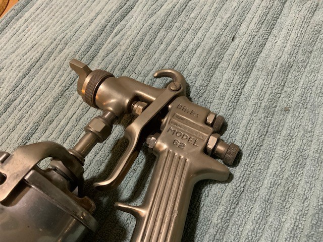 Vintage Binks Model 62 paint Spray gun Automotive everything works