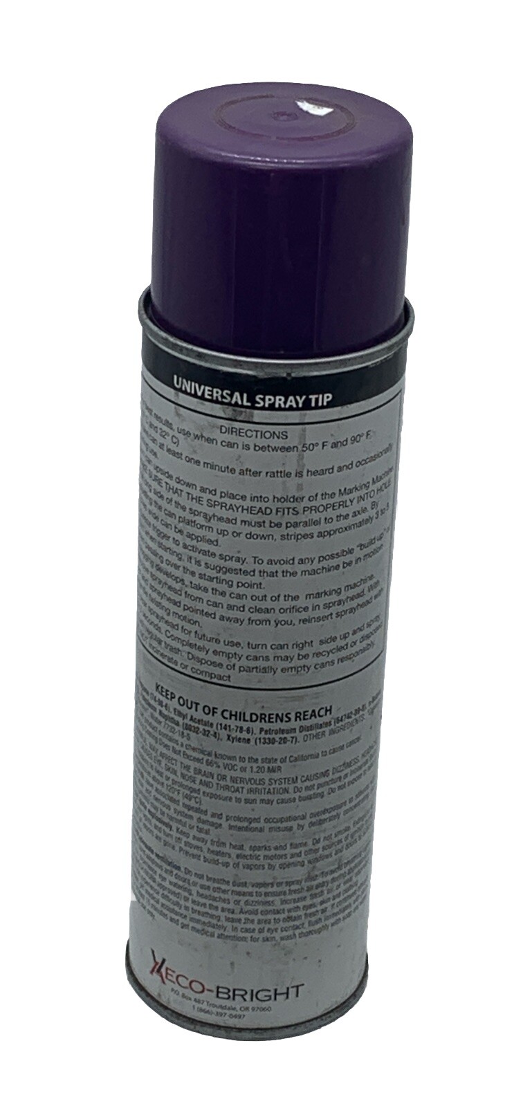 Eco-Bright Athletic Field Marking Paint, Purple, 17 oz, No Spray Nozzle Included