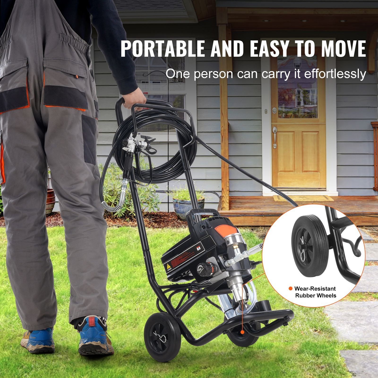 Stand Airless Paint Sprayer, 950W 3000PSI High Efficiency Electric Airless