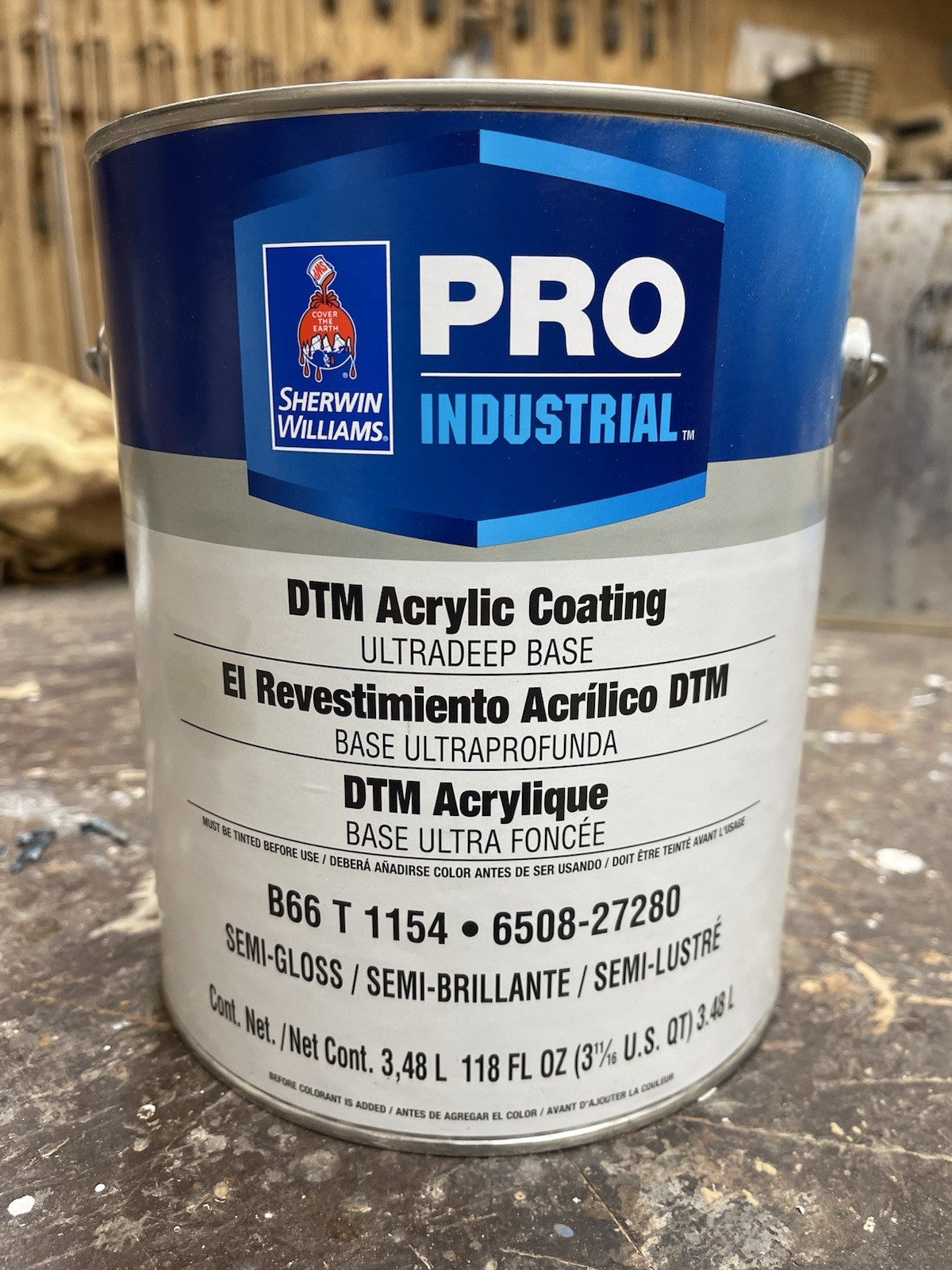 Sherwin Williams DTM Acrylic Paint / Goldenrod Yellow / Semi-Gloss/ Gallon