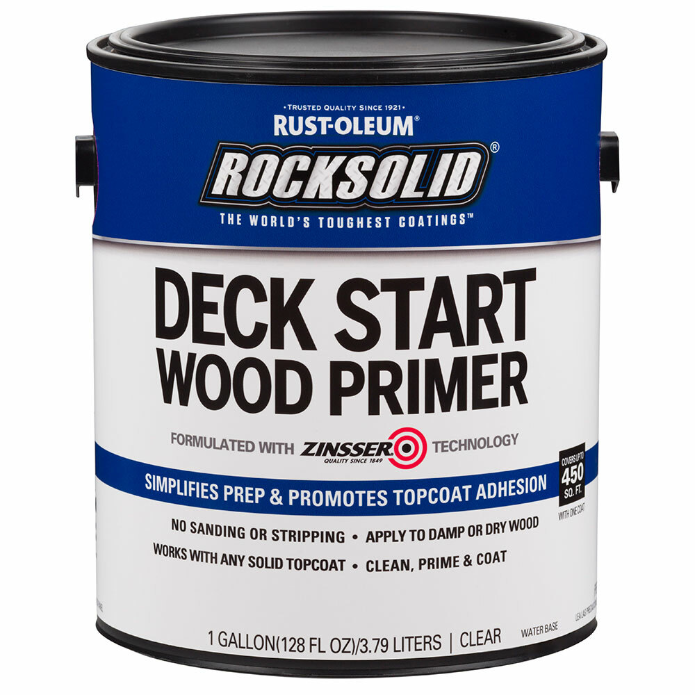 Rust-Oleum 312283 Rocksolid Deck Start Wood Primer CLEAR gallon