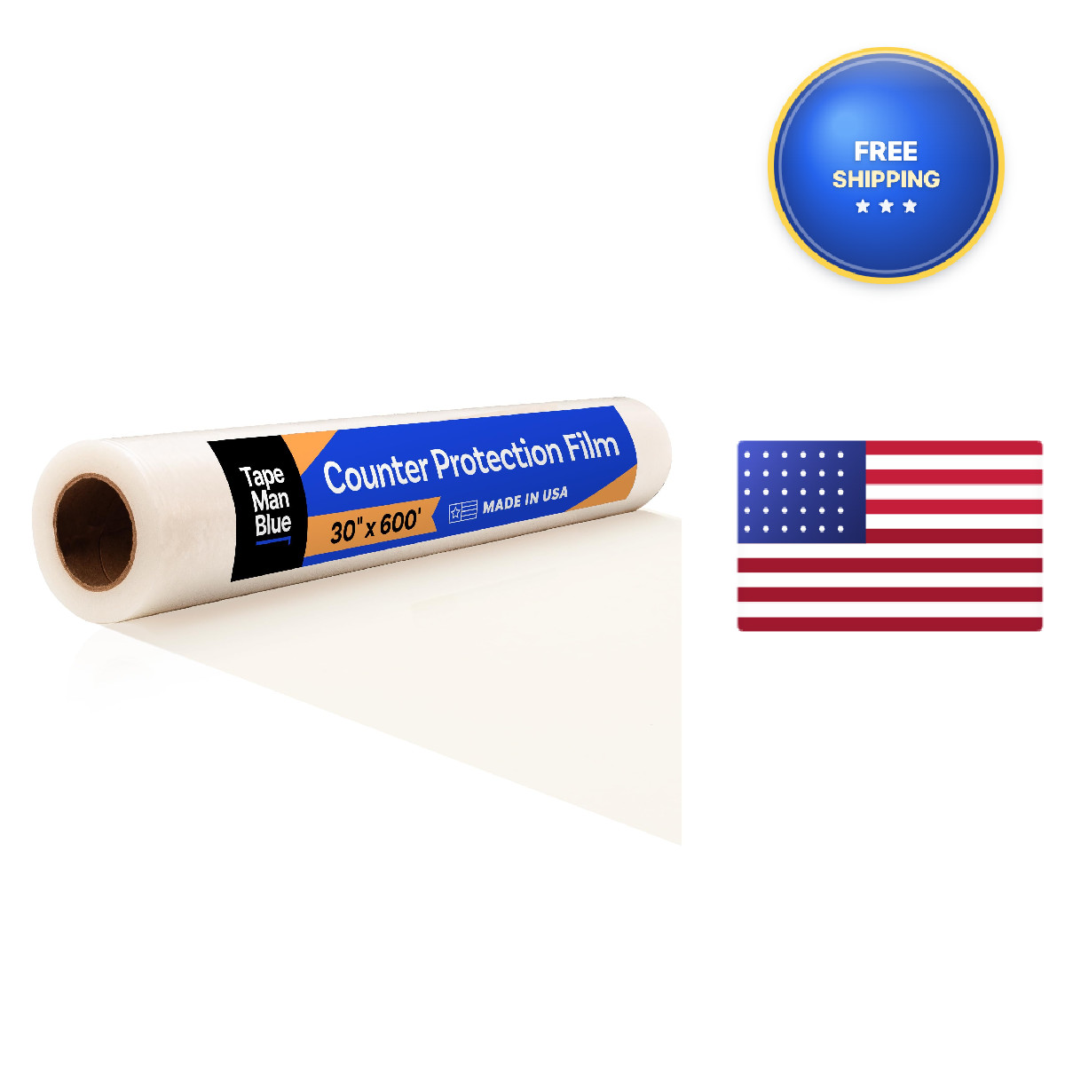 Tapemanblue Countertop Protection Film 30 X 600 Made In Usa Self Adhesive Clear